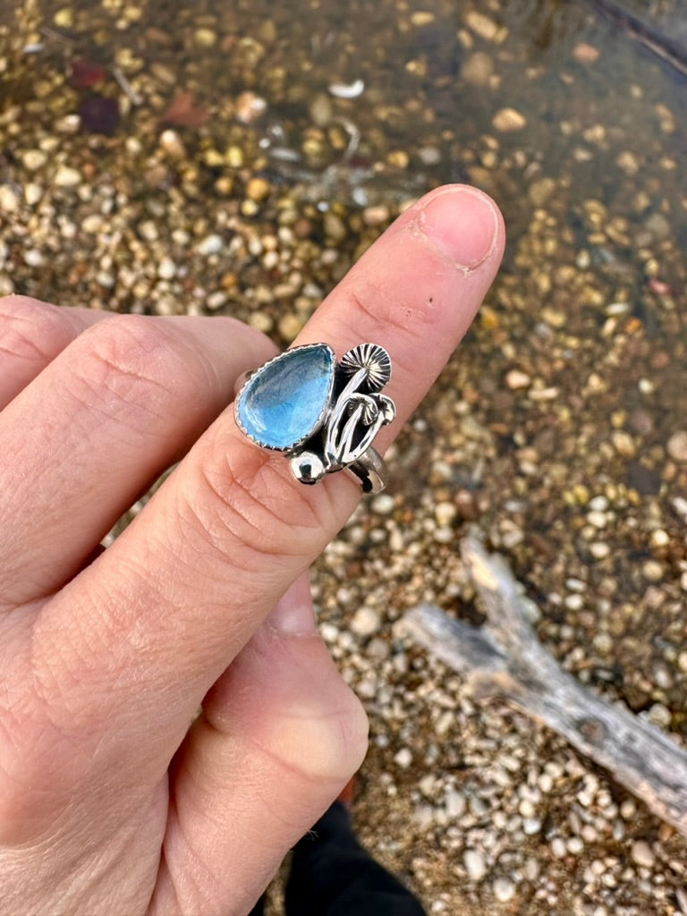 Mushroom Cluster ring | Mystic quartz | Size 6.5