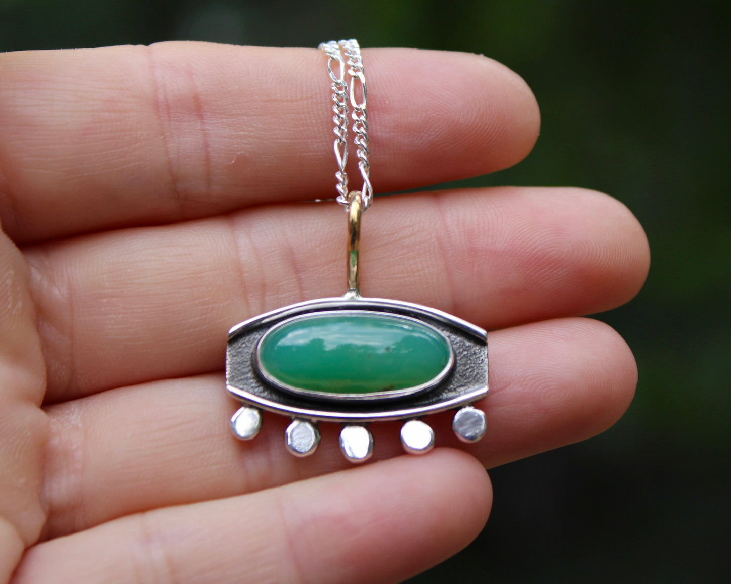 Mystic Eye necklace | Chrysoprase