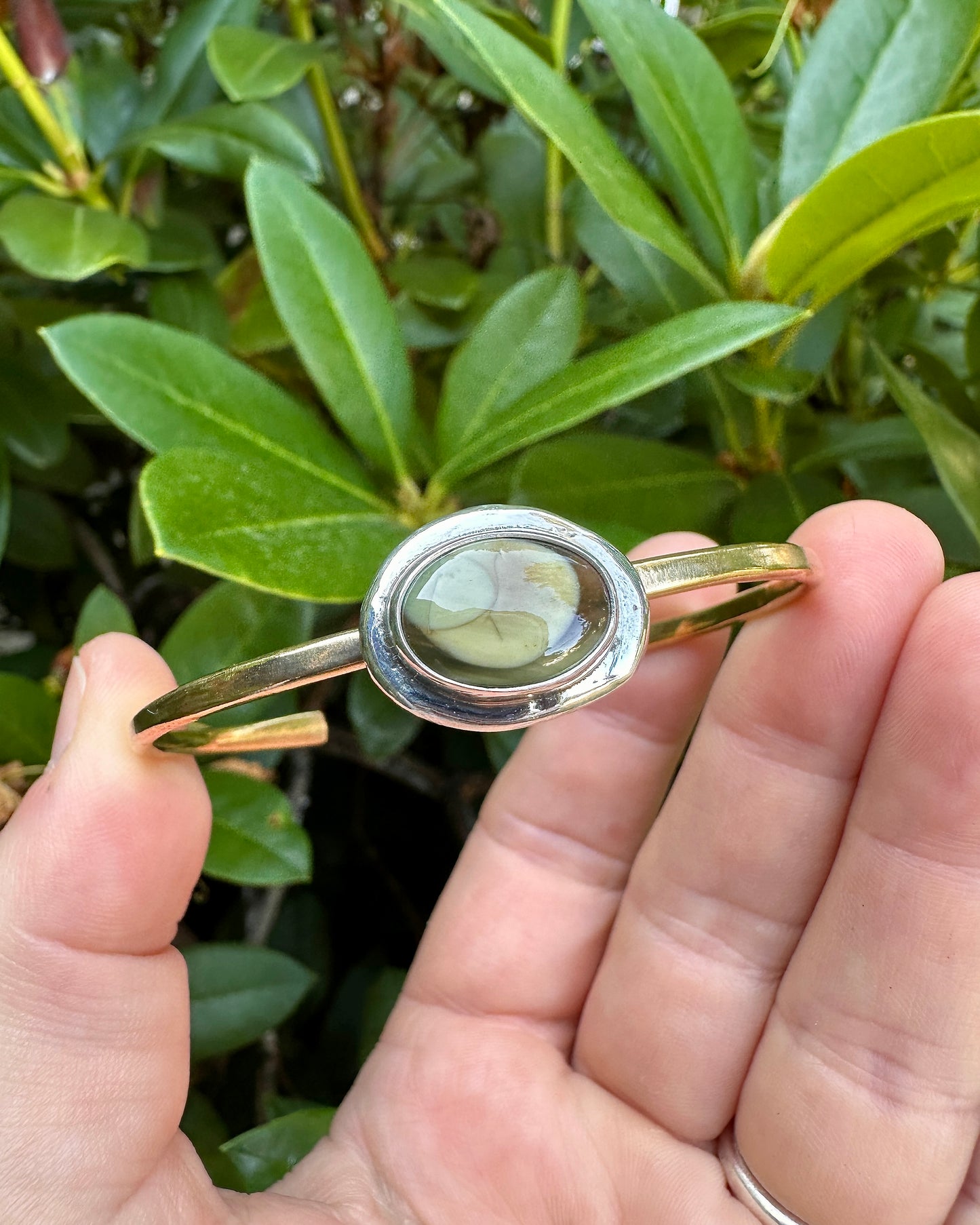 Uncommon brass cuff | Imperial jasper