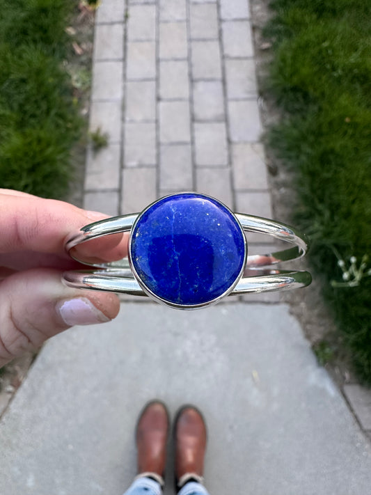 Plain Jane double cuff | Lapis lazuli
