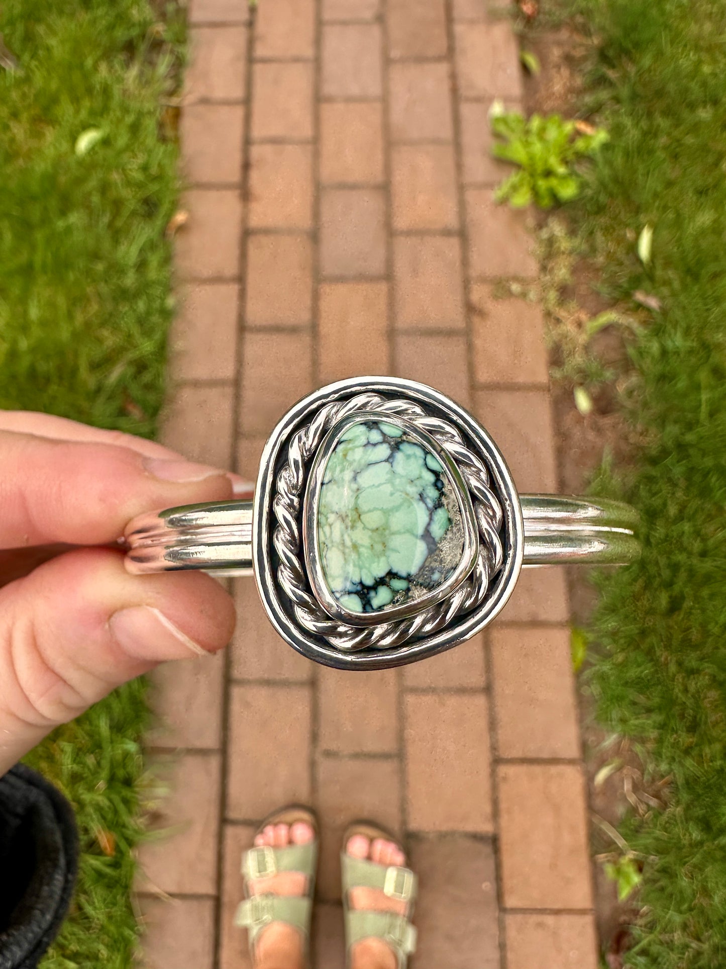 Roped In cuff | Angel Wing variscite