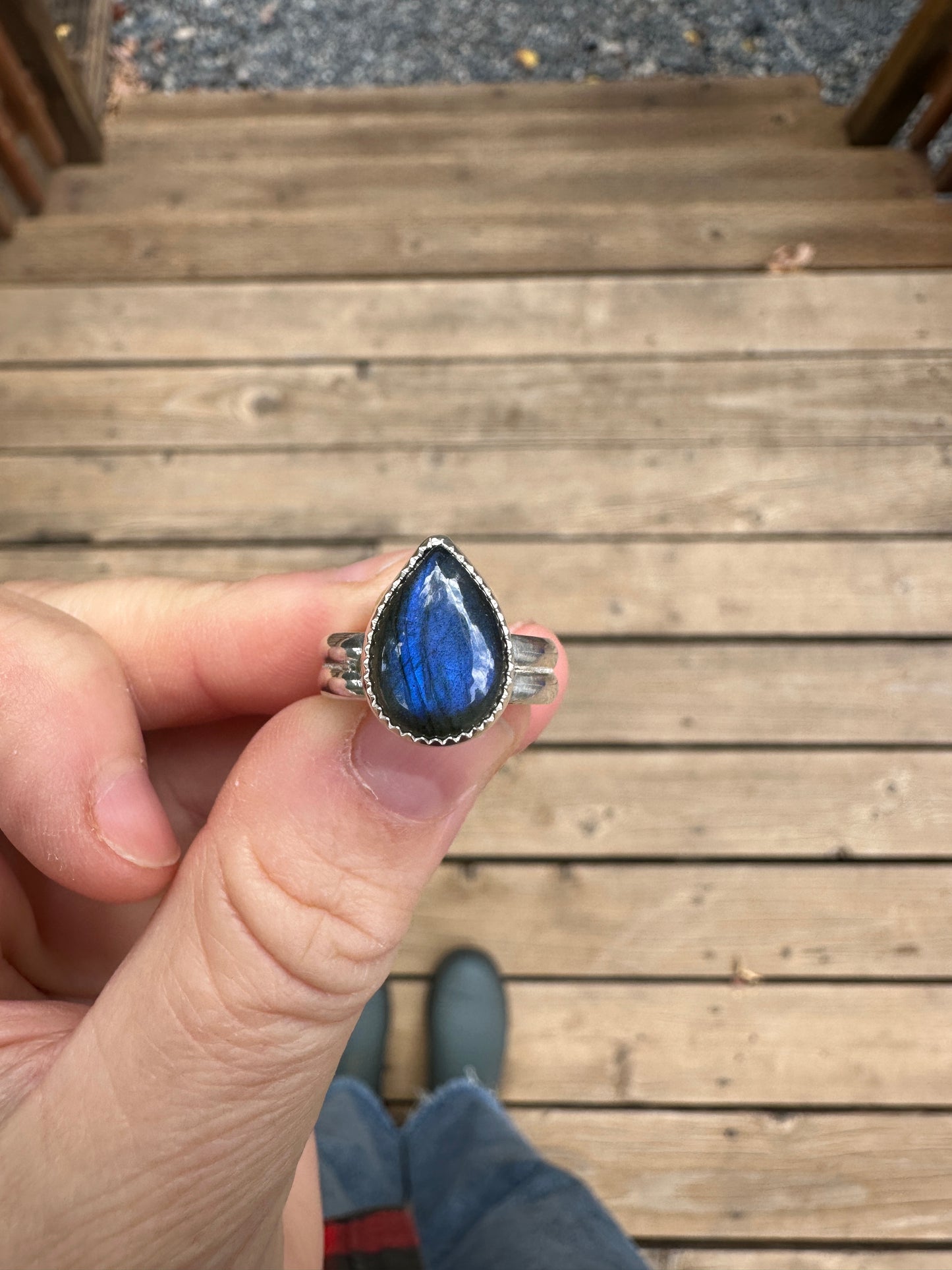 Plain Jane ring | Labradorite (size 6)