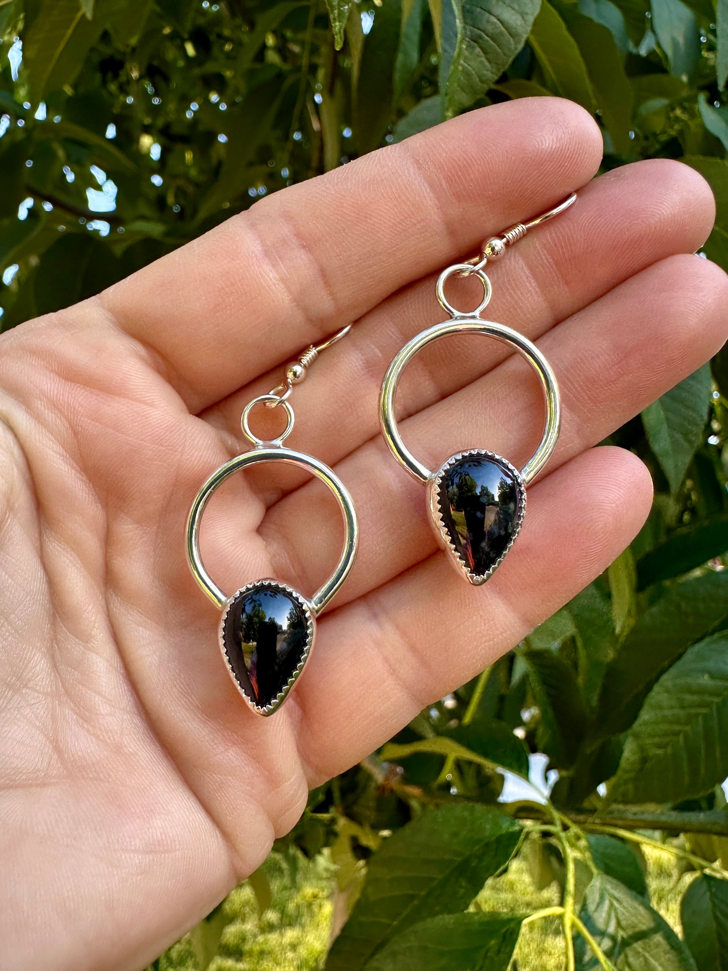 Plain Jane hoops | Black jadeite