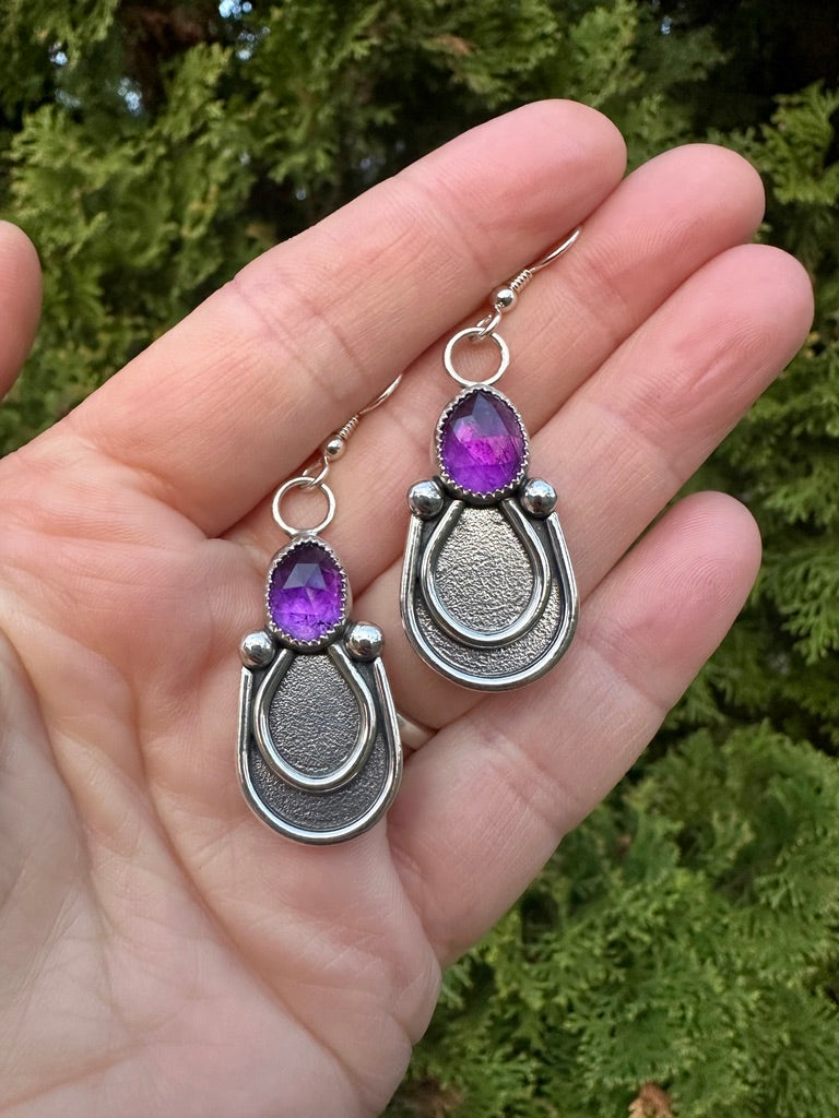 Drop earrings | Amethyst