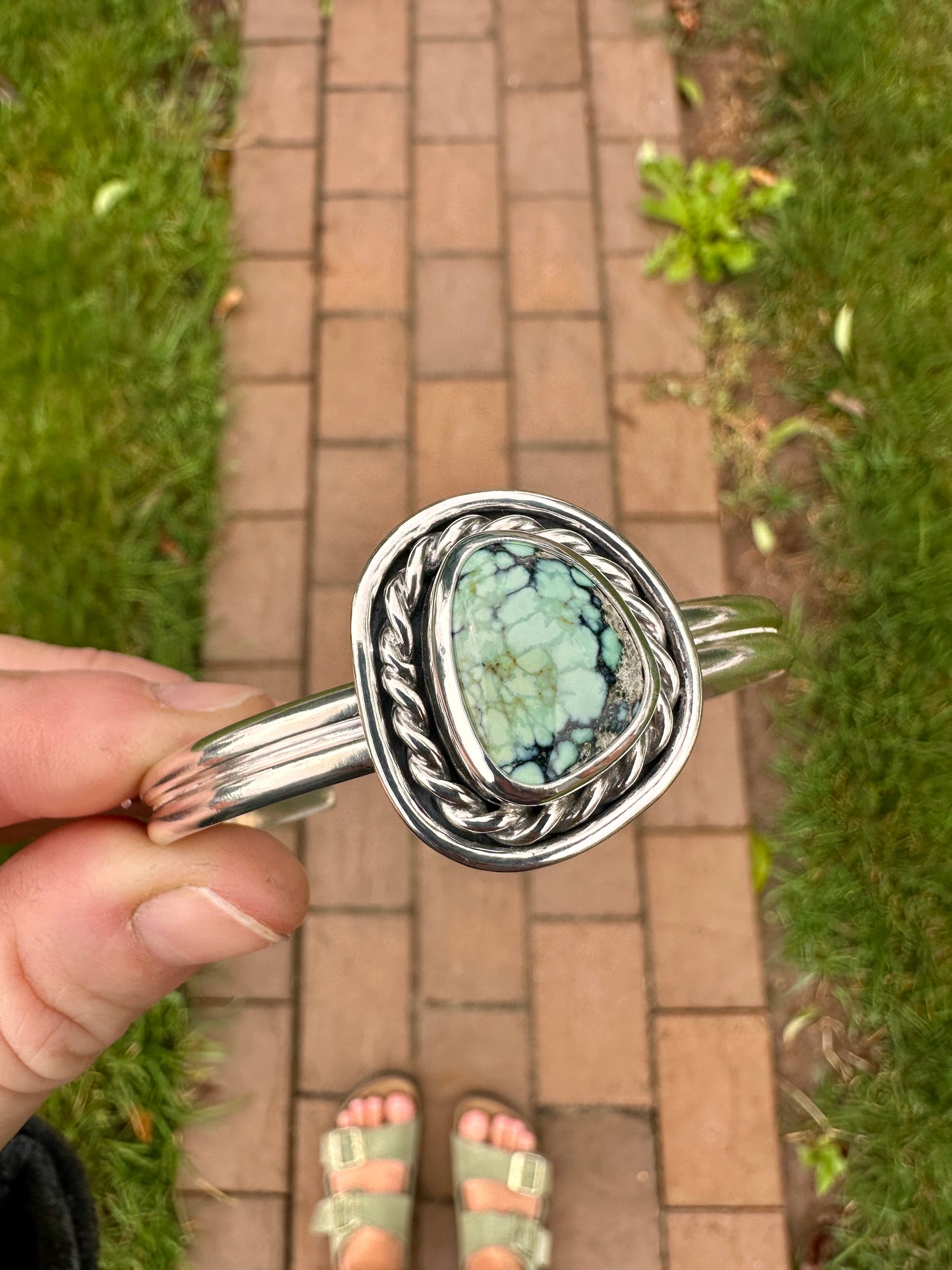 Roped In cuff | Angel Wing variscite