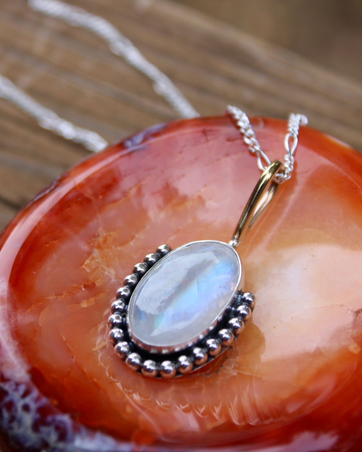 Bead Babe necklace | Rainbow moonstone
