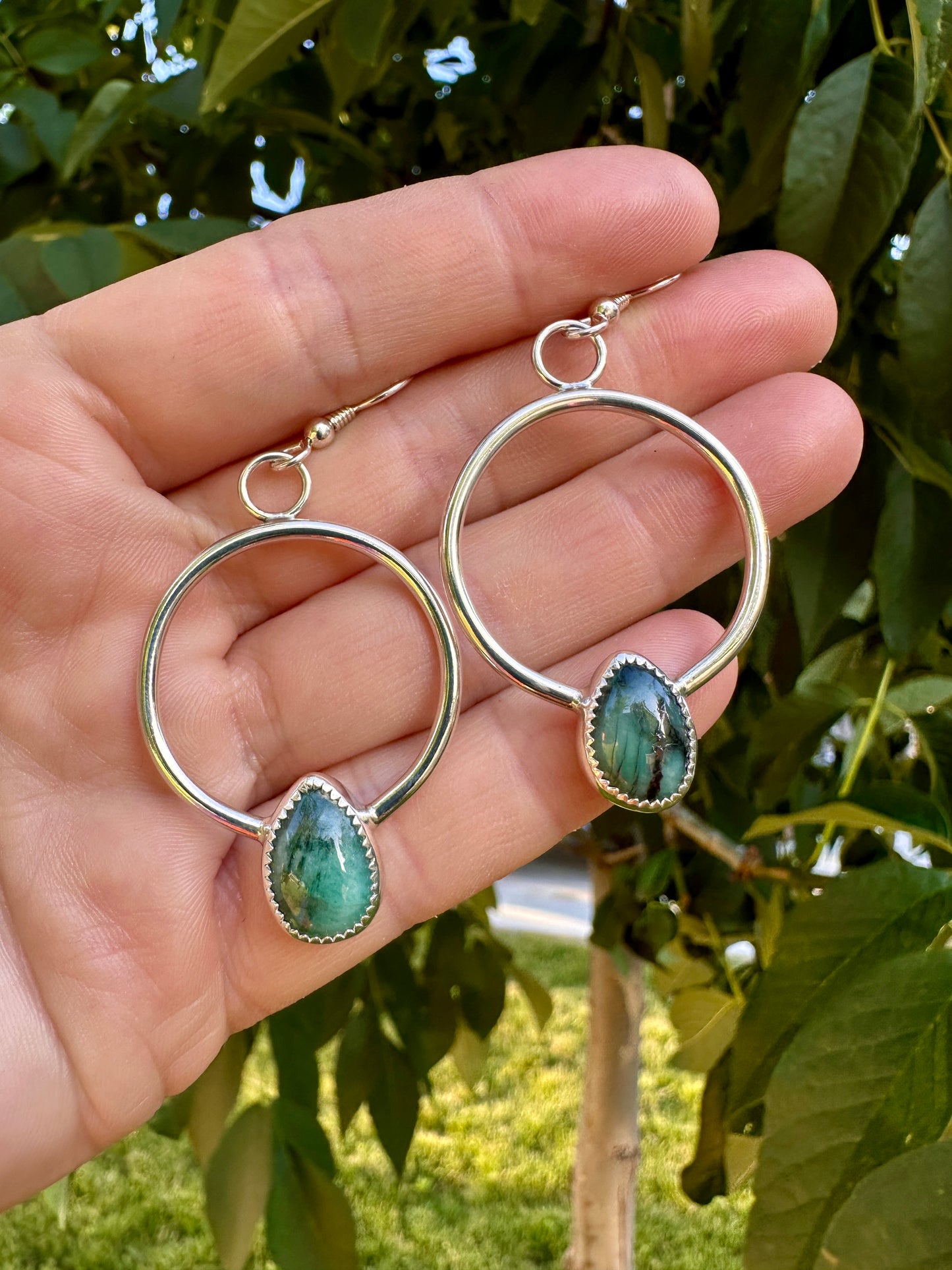 Plain Jane hoops | Emerald