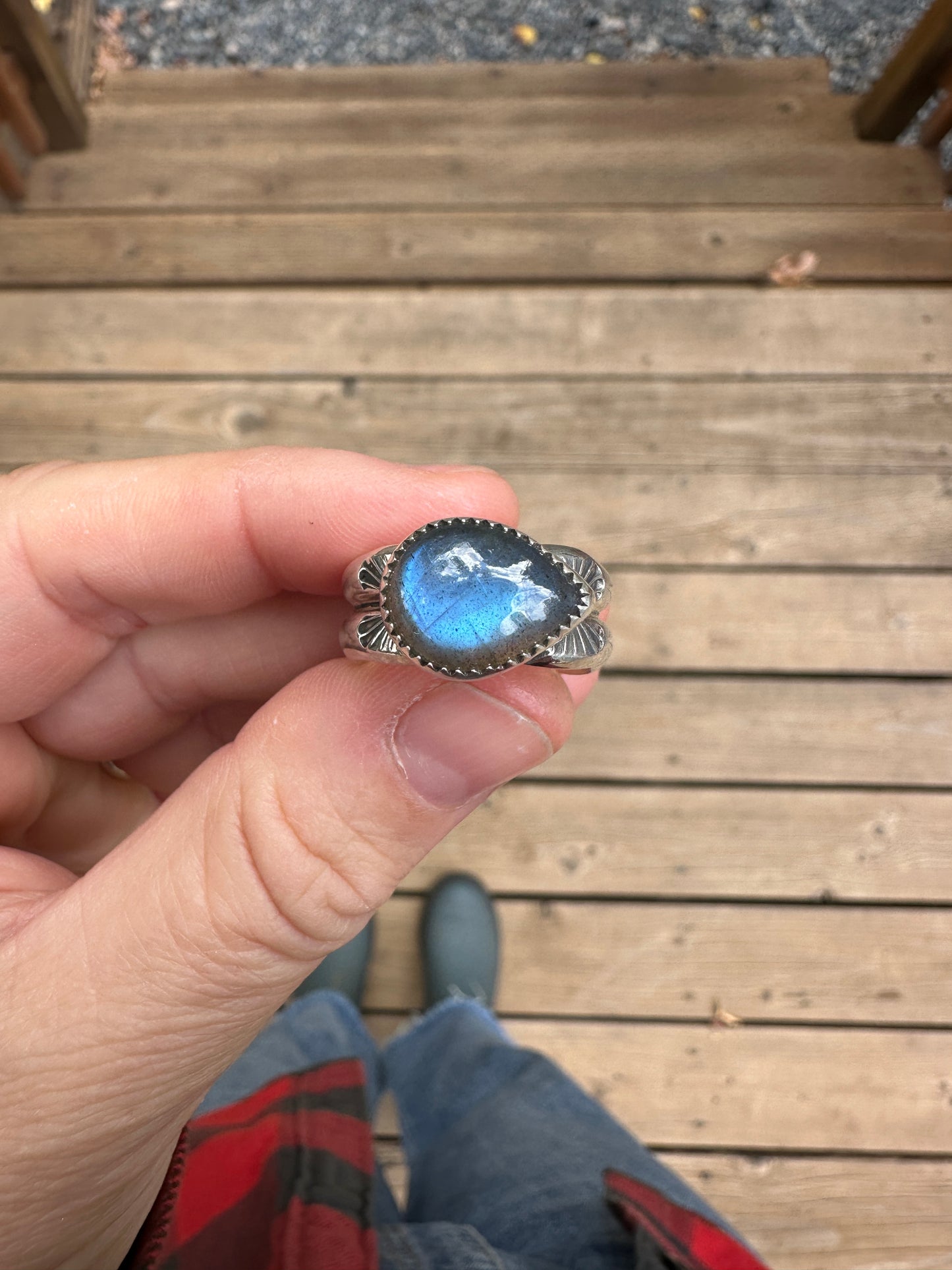 Mad Woman ring | Labradorite (size 7)
