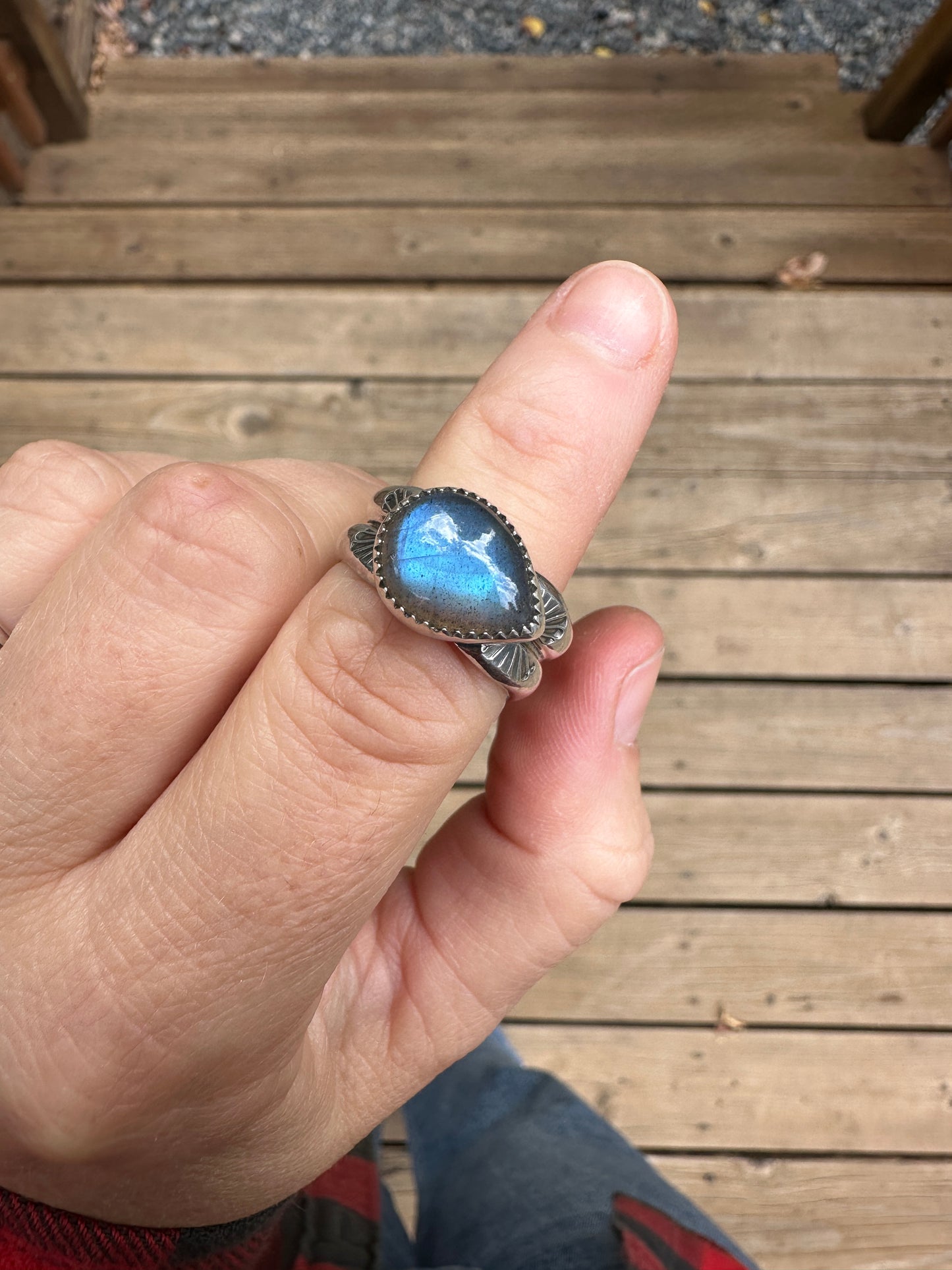 Mad Woman ring | Labradorite (size 7)