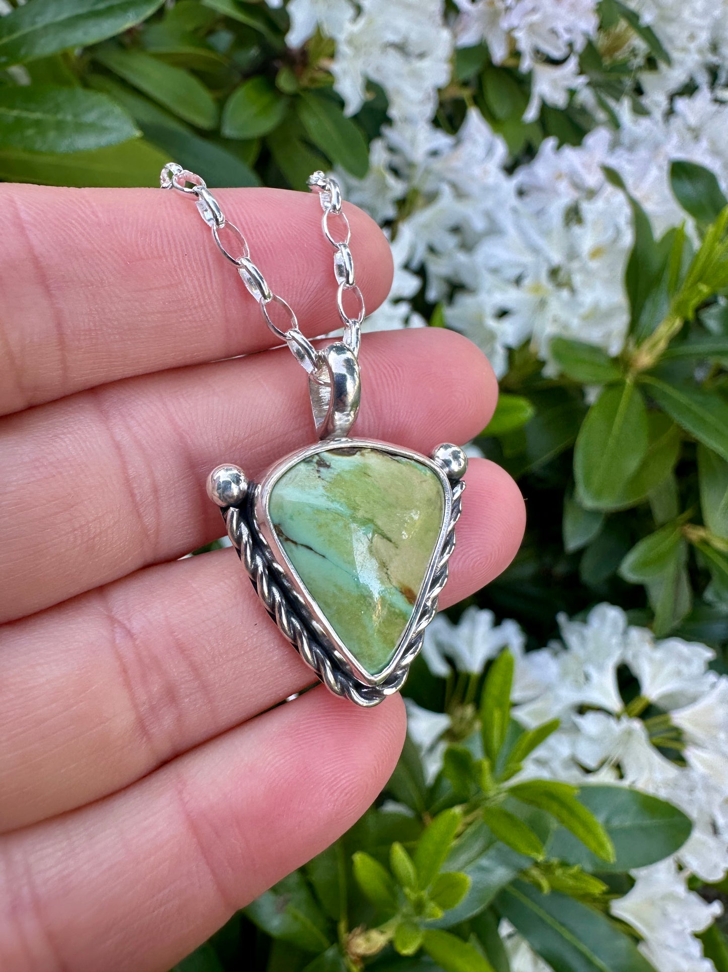 Roped in pendant | Australian variscite