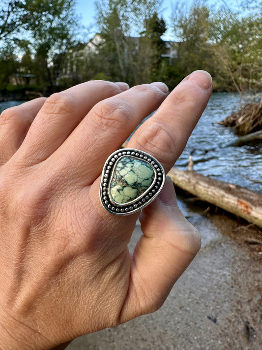 Kaleidoscope ring | Angel Wing variscite #1