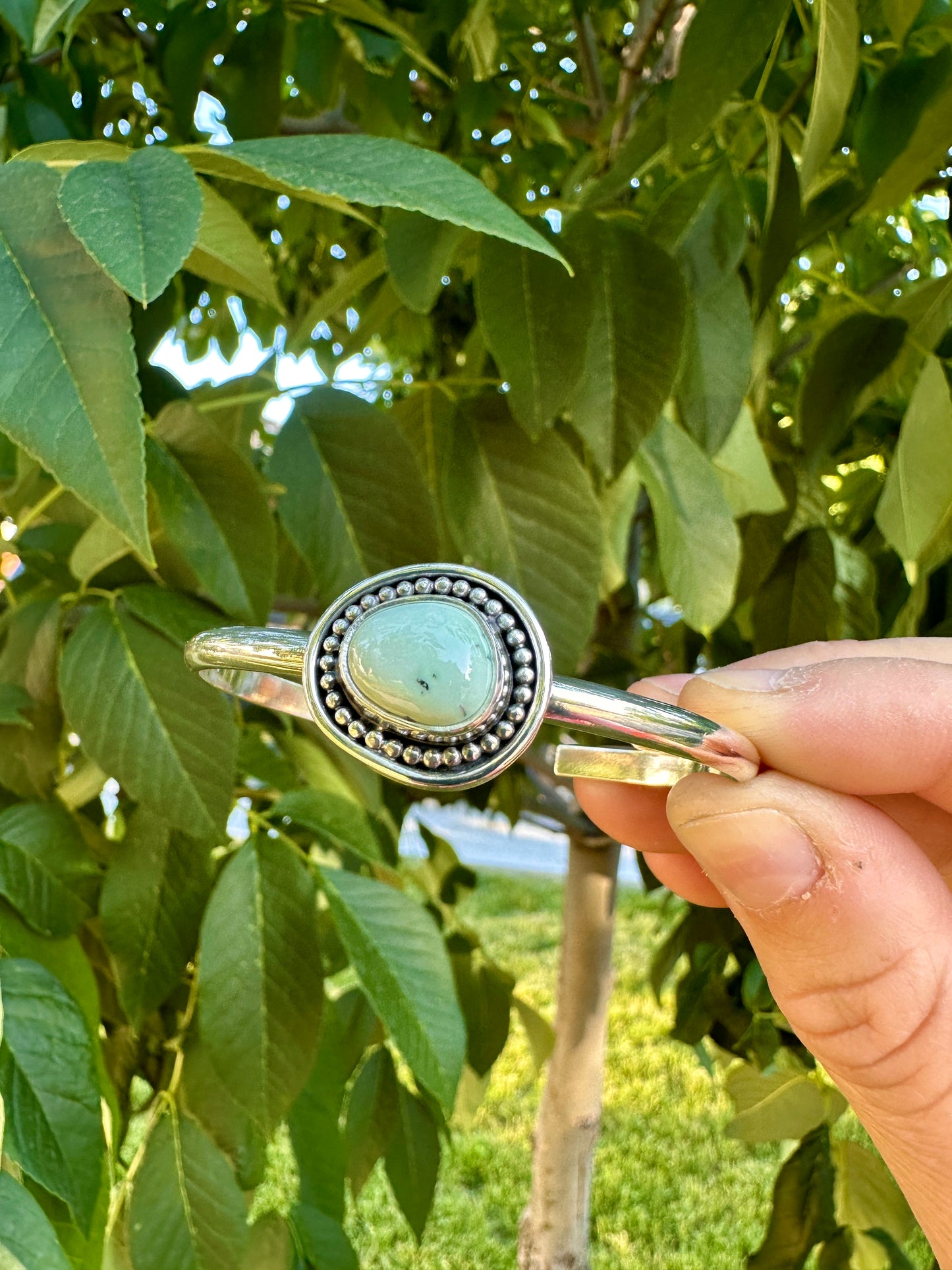 Kaleidoscope cuff | Emerald Basin variscite