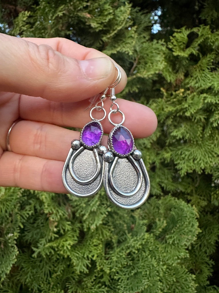 Drop earrings | Amethyst