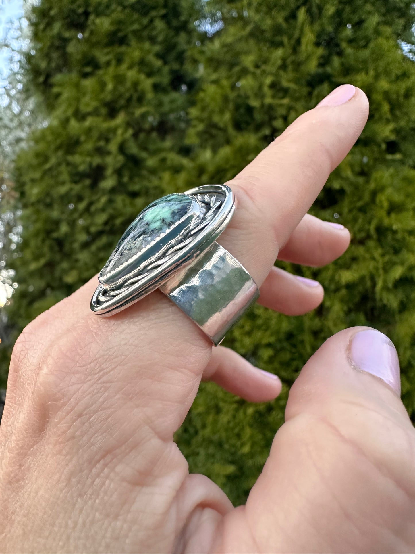 Roped In ring | New Lander variscite