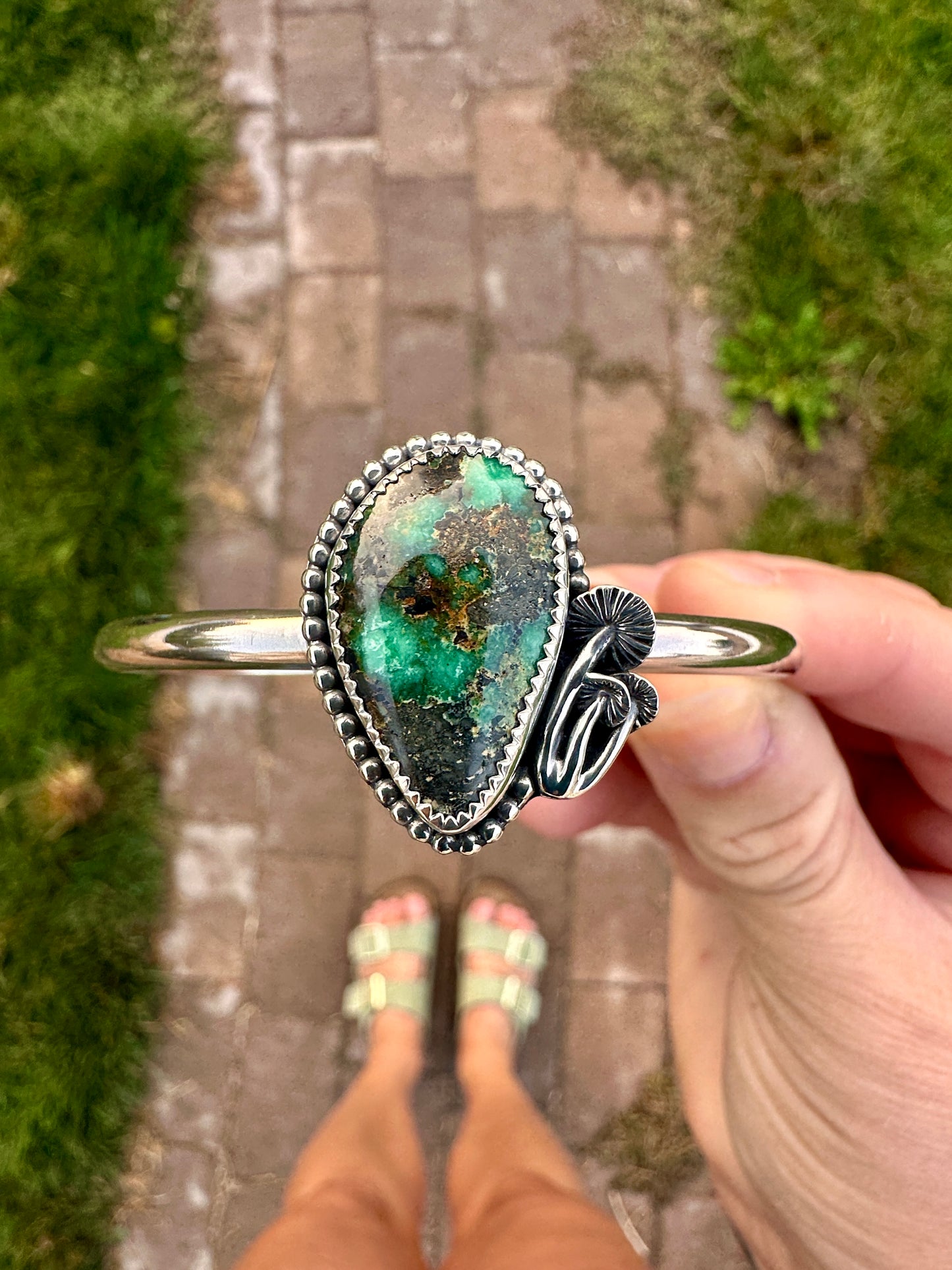 Mushaboom cuff | Angel Wing variscite