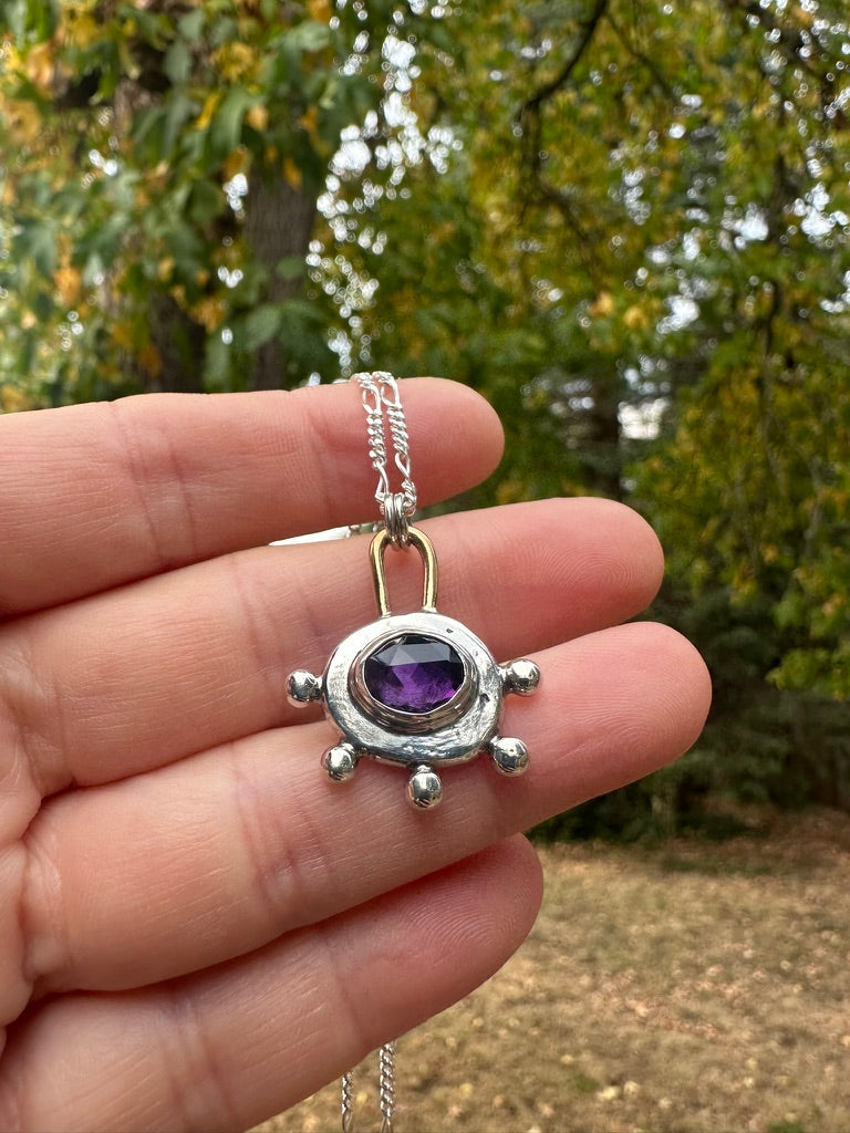 Nugget necklace | Amethyst