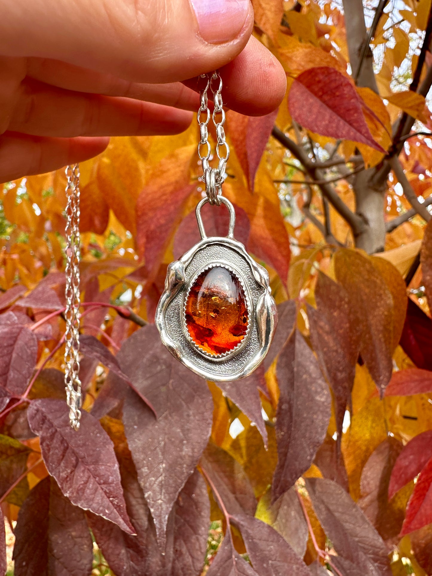 Melted necklace | Baltic amber