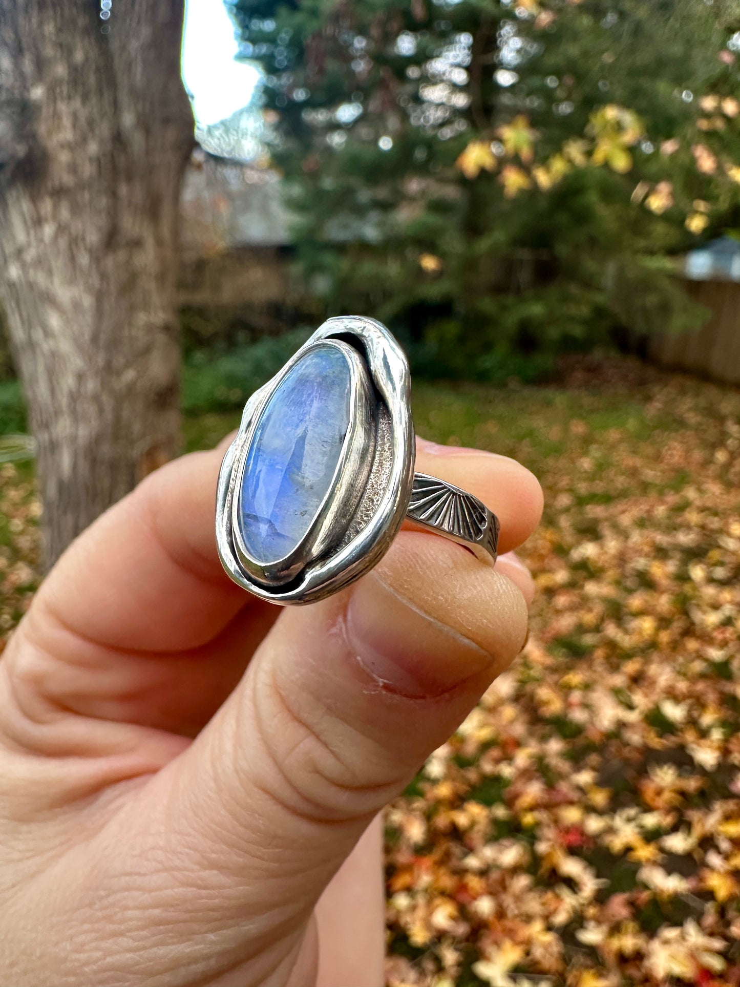 Melted ring | Moonstone (size 7.75)