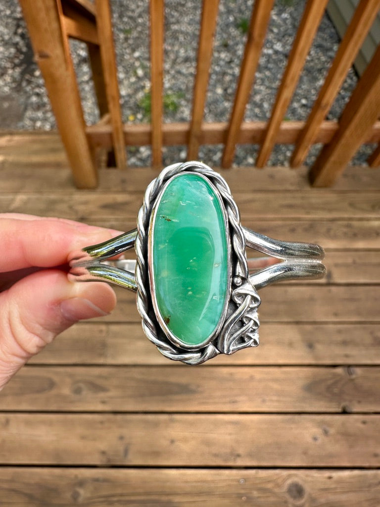 Mushaboom cuff | Chrysoprase