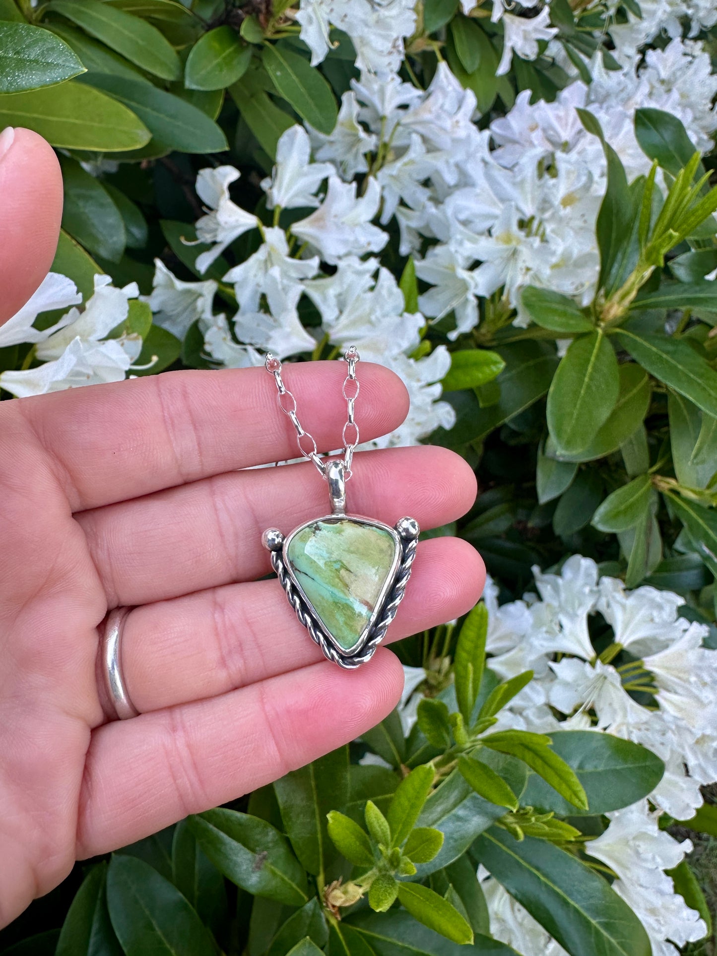Roped in pendant | Australian variscite