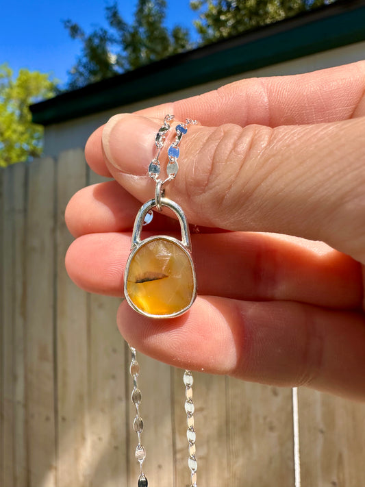 Minimalist pendant #6 | Montana agate