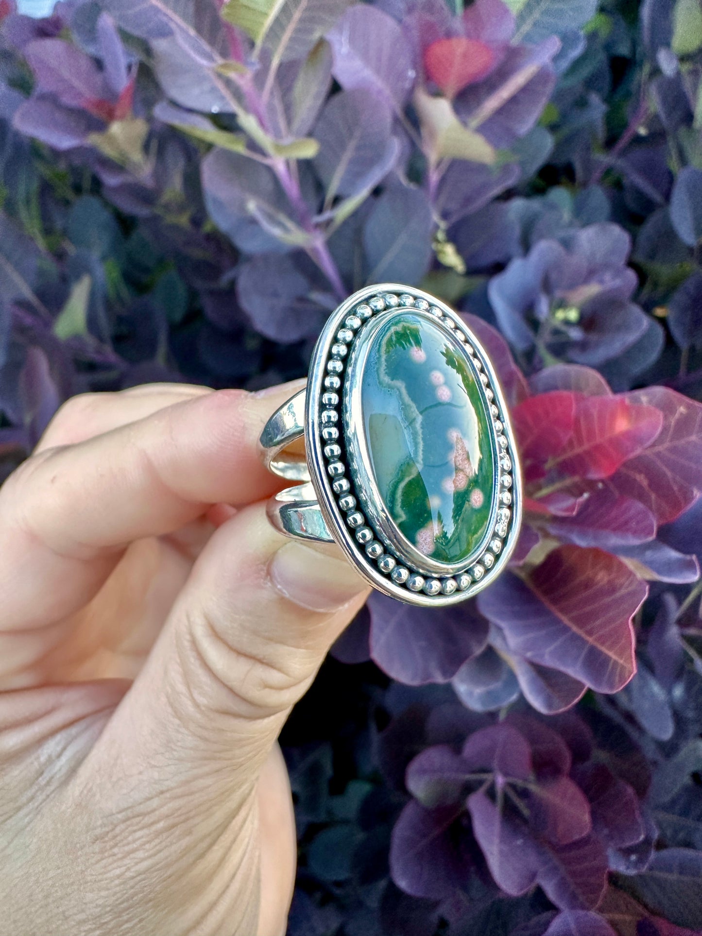 Kaleidoscope ring | Ocean jasper #2