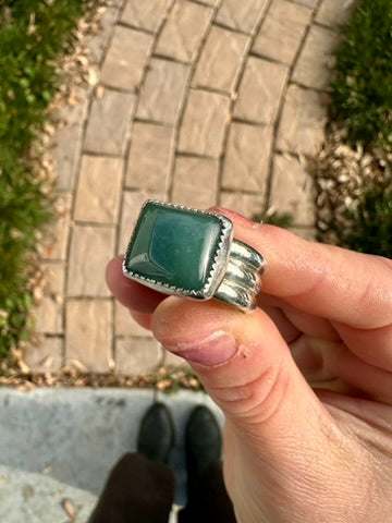 Third Wheel ring | Blue jadeite