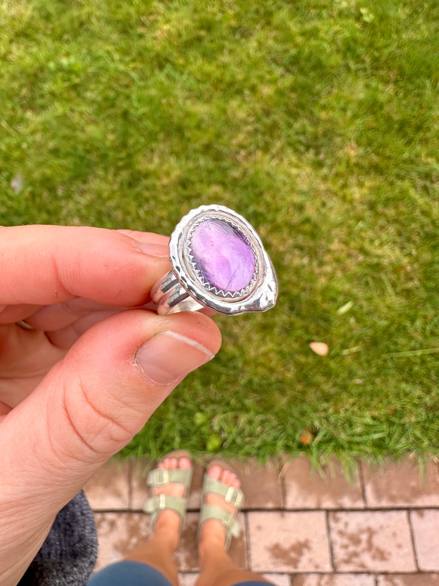 Melted ring | Amethyst