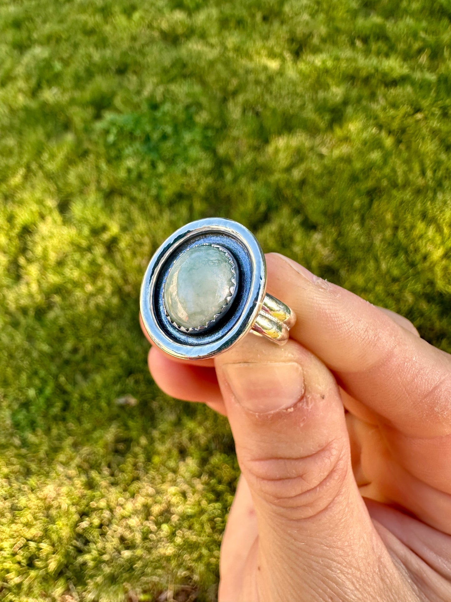 Double Take ring | Green jadeite