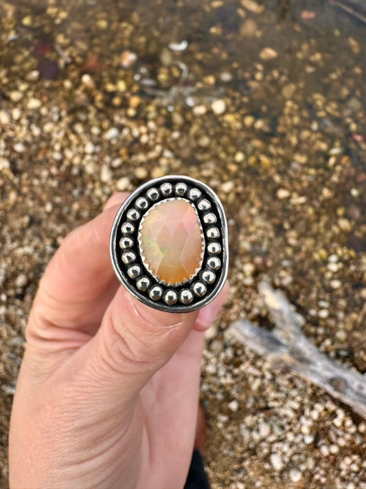 Kaleidoscope ring | Ethiopian opal | Size 7