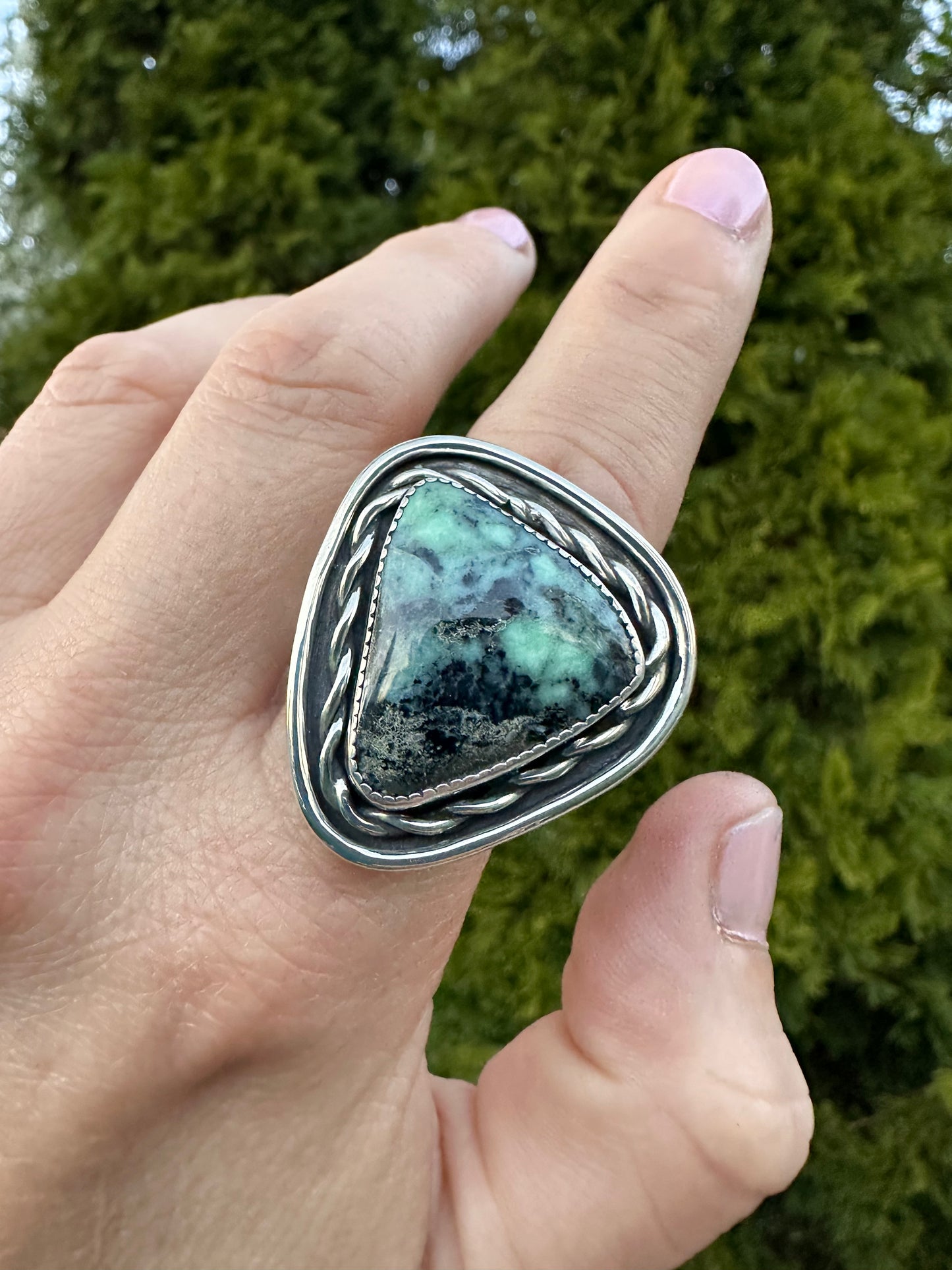Roped In ring | New Lander variscite