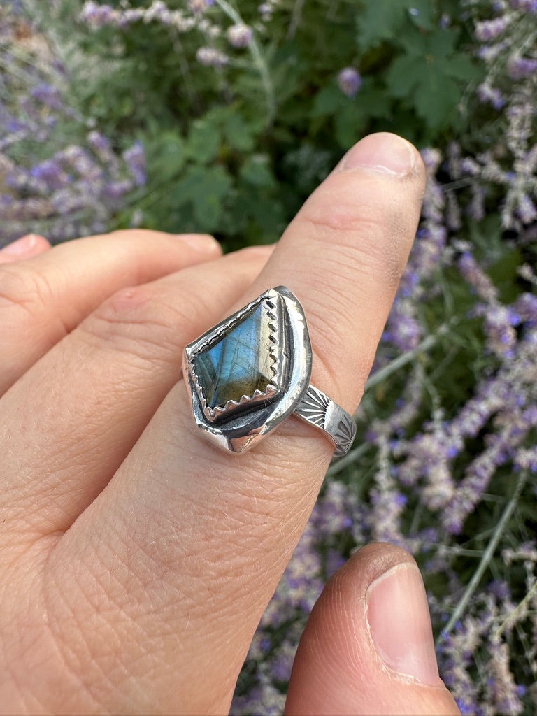 Uncommon ring | Labradorite kite (size 8)