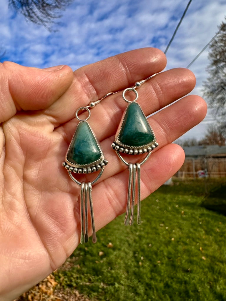 Fringe Danglers | Blue jadeite