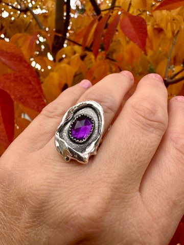 Melted ring | Amethyst