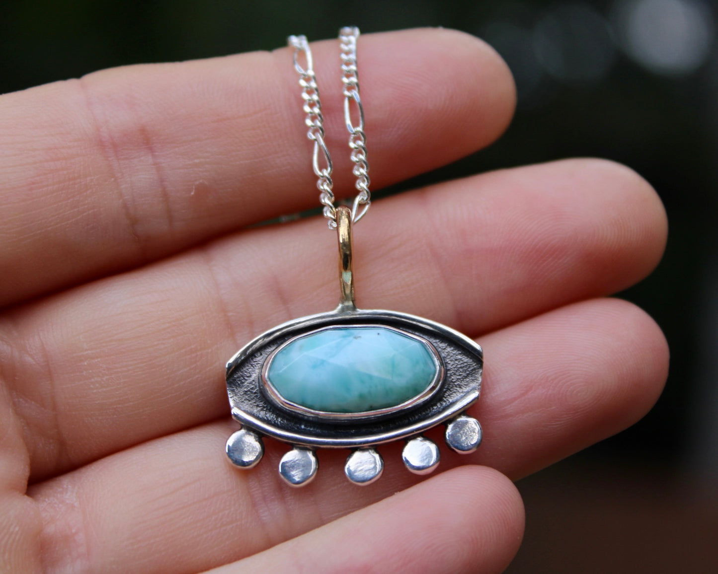Mystic Eye necklace | Larimar
