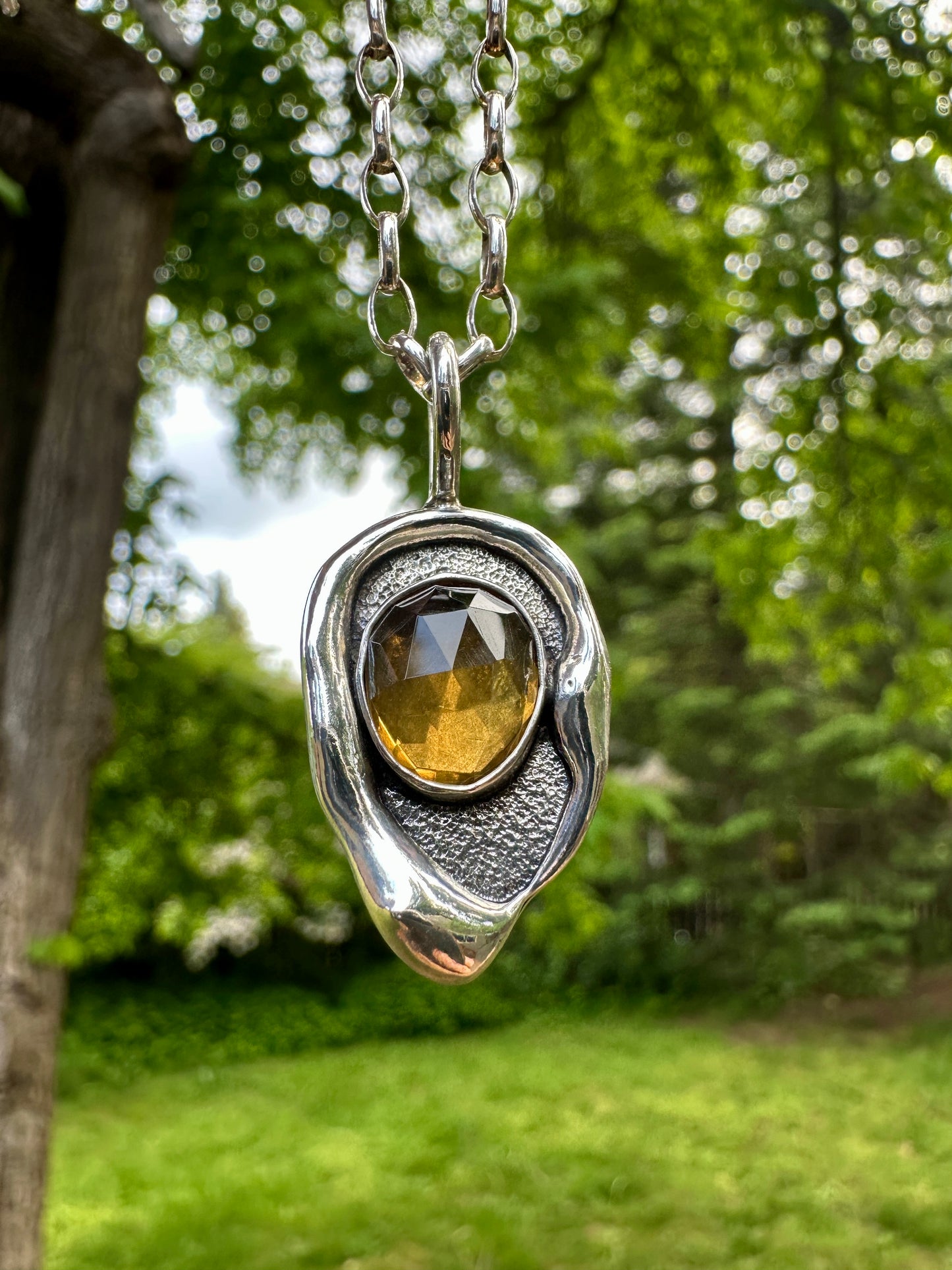 Melted necklace | Honey citrine