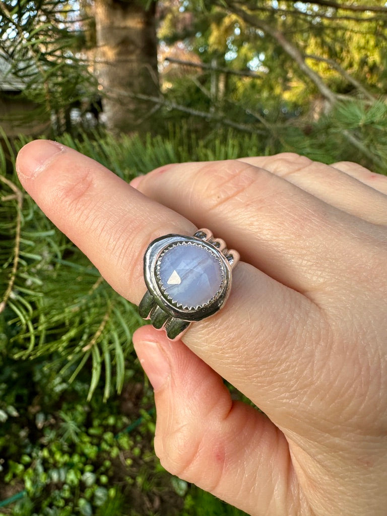 Uncommon ring | Blue lace agate