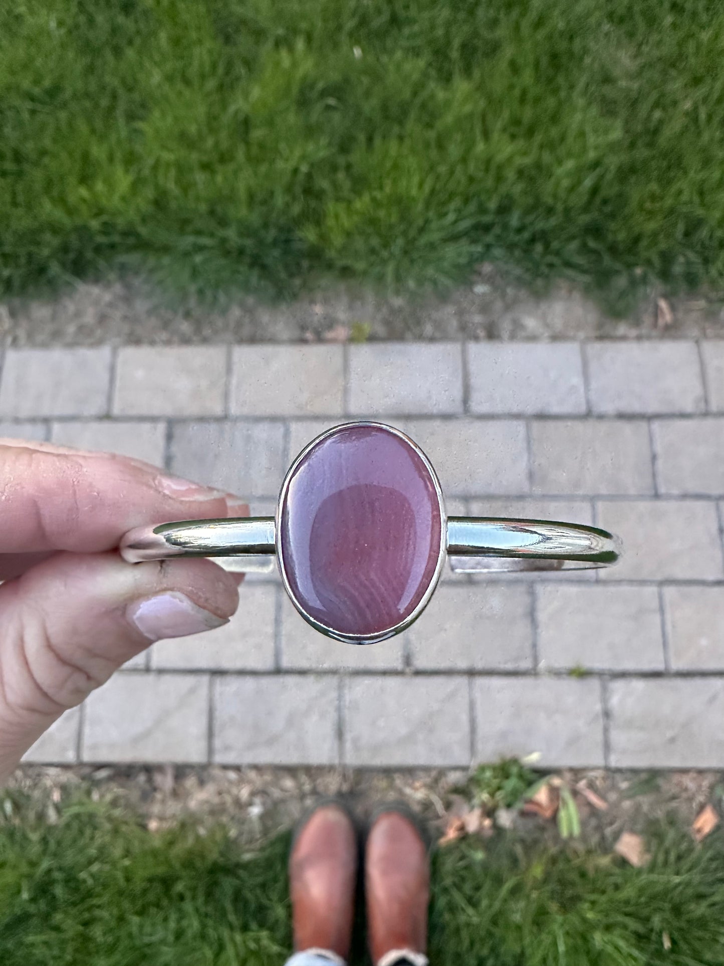 Plain Jane cuff | Botswana agate