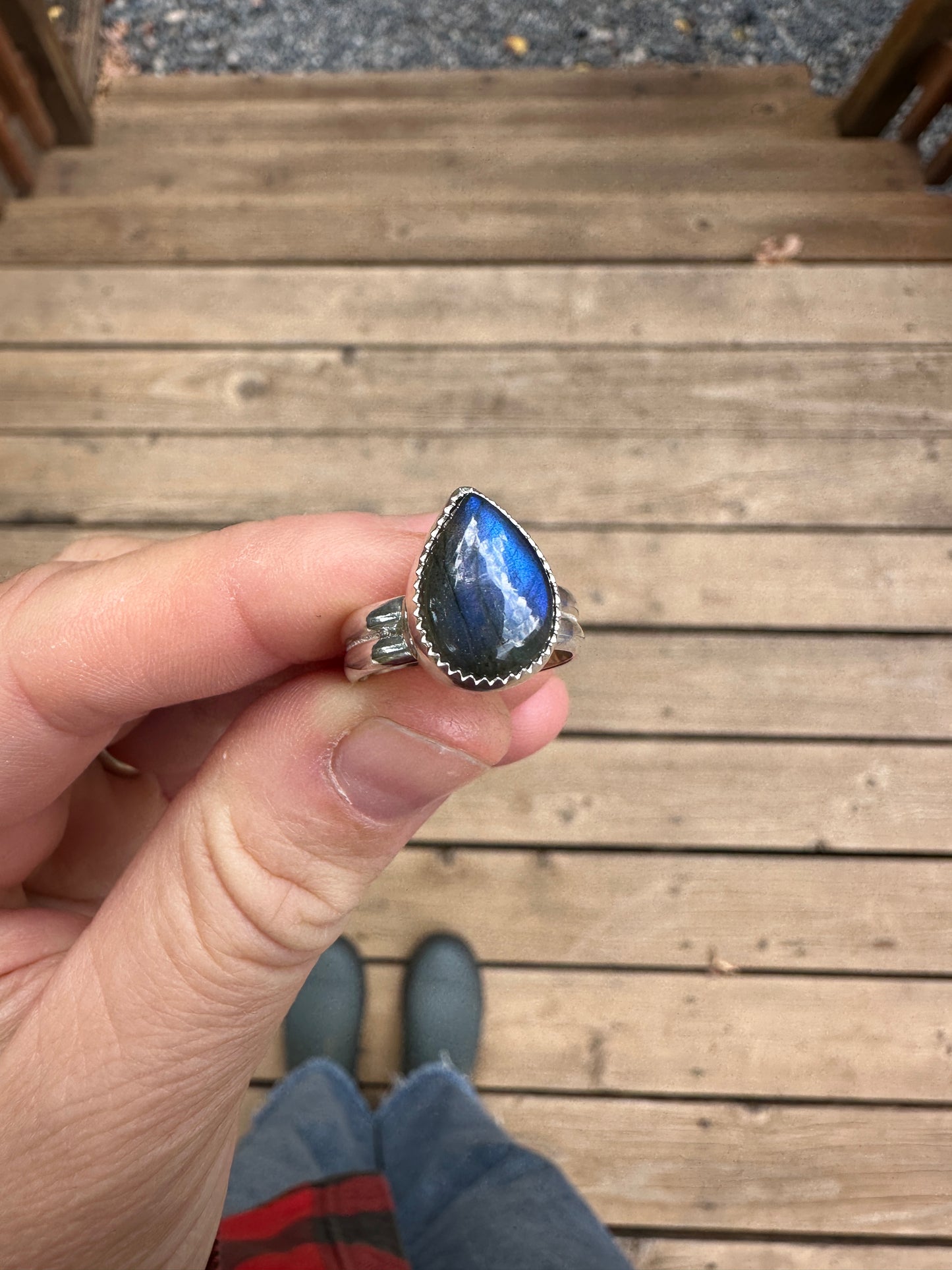 Plain Jane ring | Labradorite (size 6)