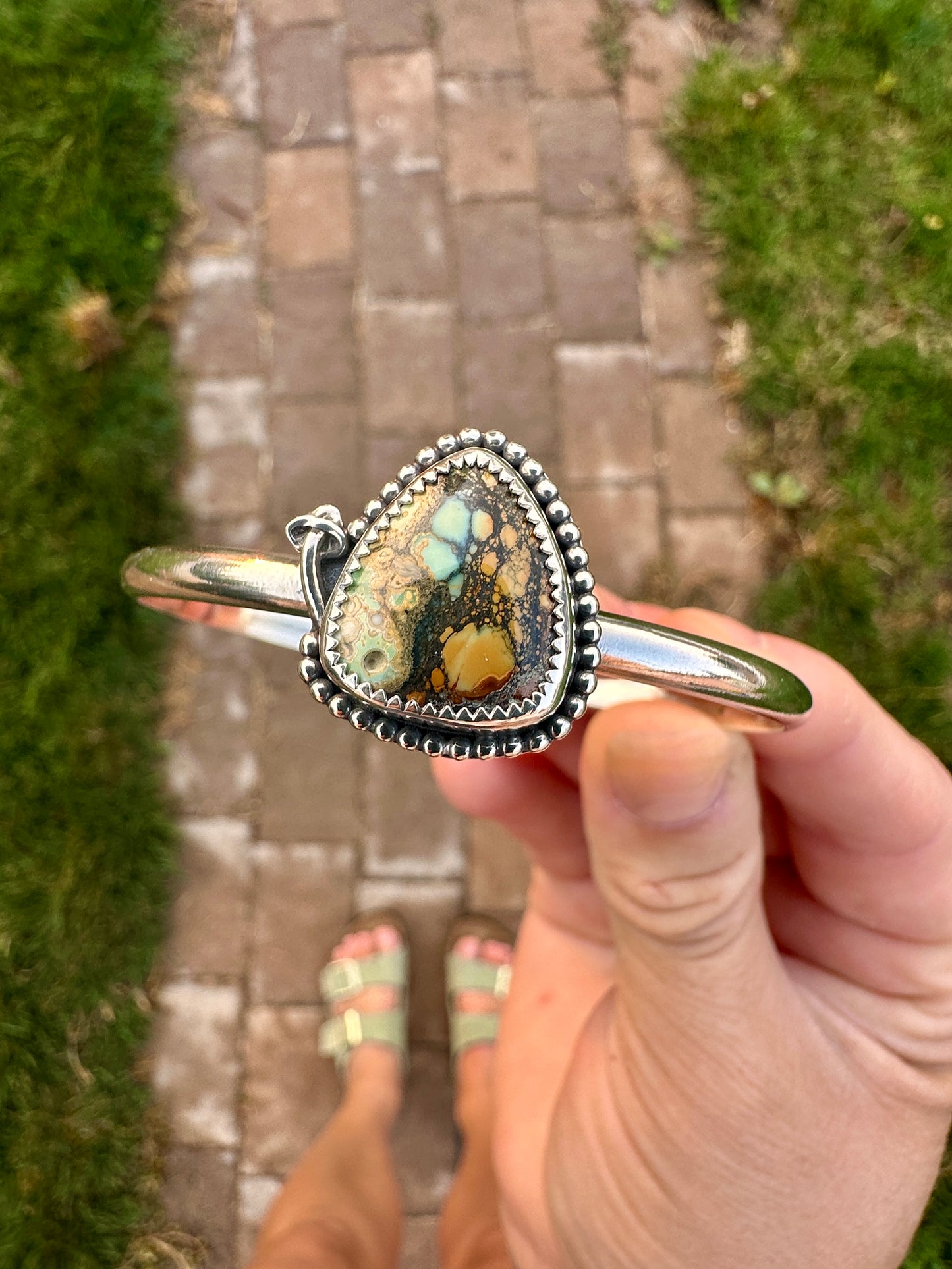Mushaboom cuff | Rusted Lily variscite