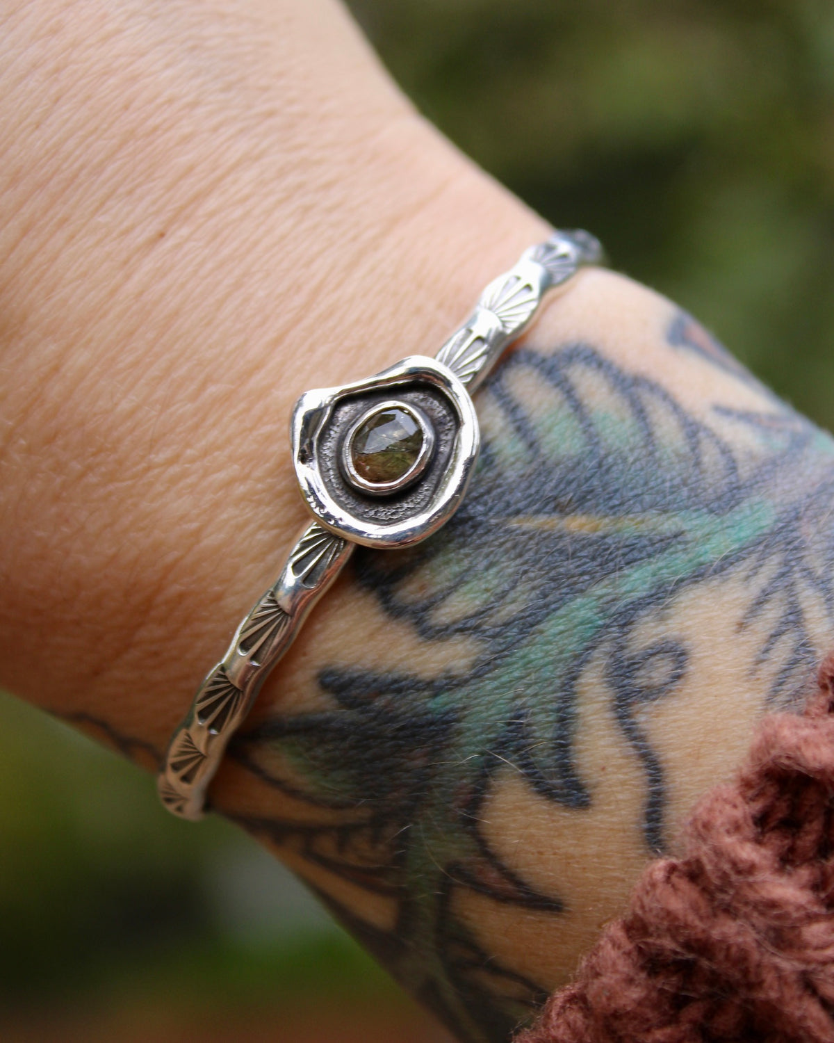 Melted stacker cuff | Tourmaline
