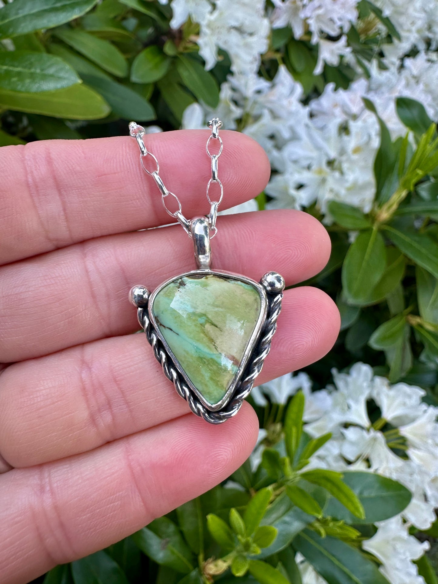 Roped in pendant | Australian variscite