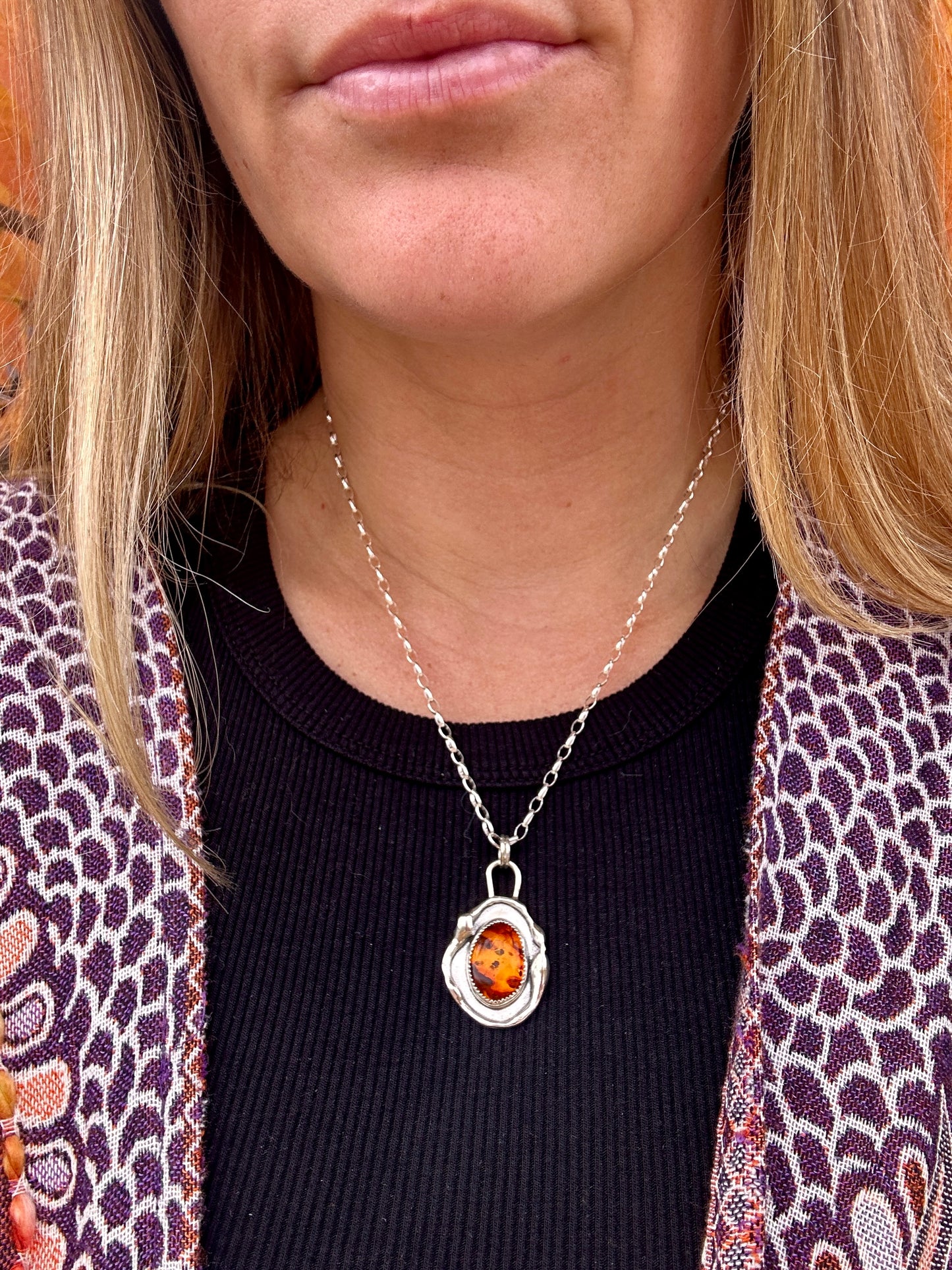 Melted necklace | Baltic amber