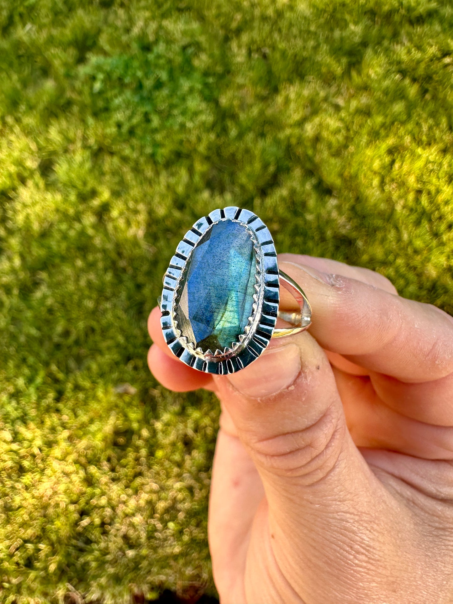 We Come in Peace ring | Labradorite