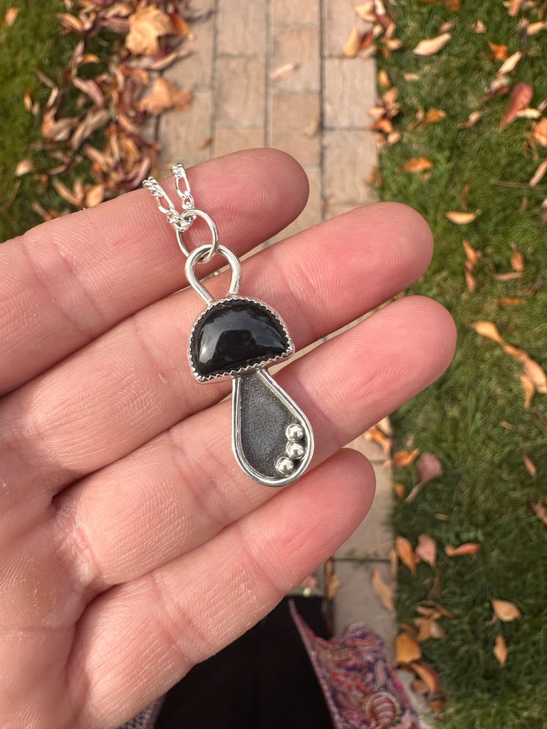 Mushaboom necklace | Black jadeite
