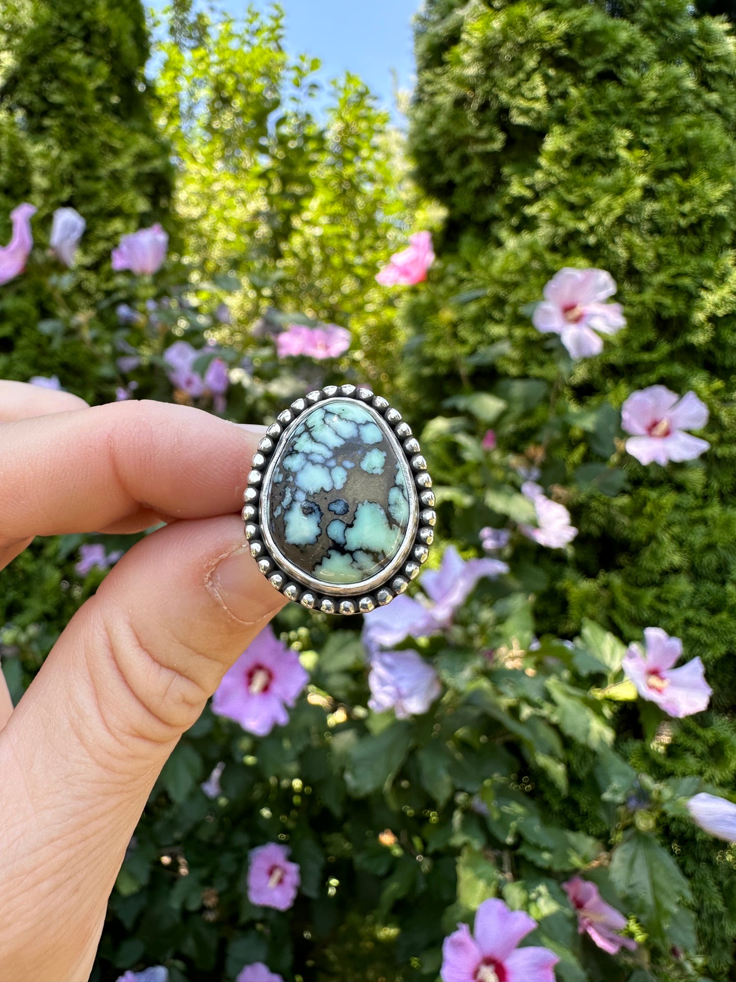 Angel Wing Variscite split-band ring