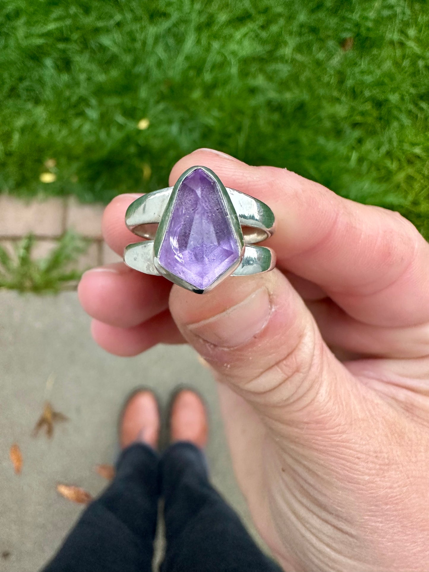 Double Take ring, amethyst (size 6.75-7)