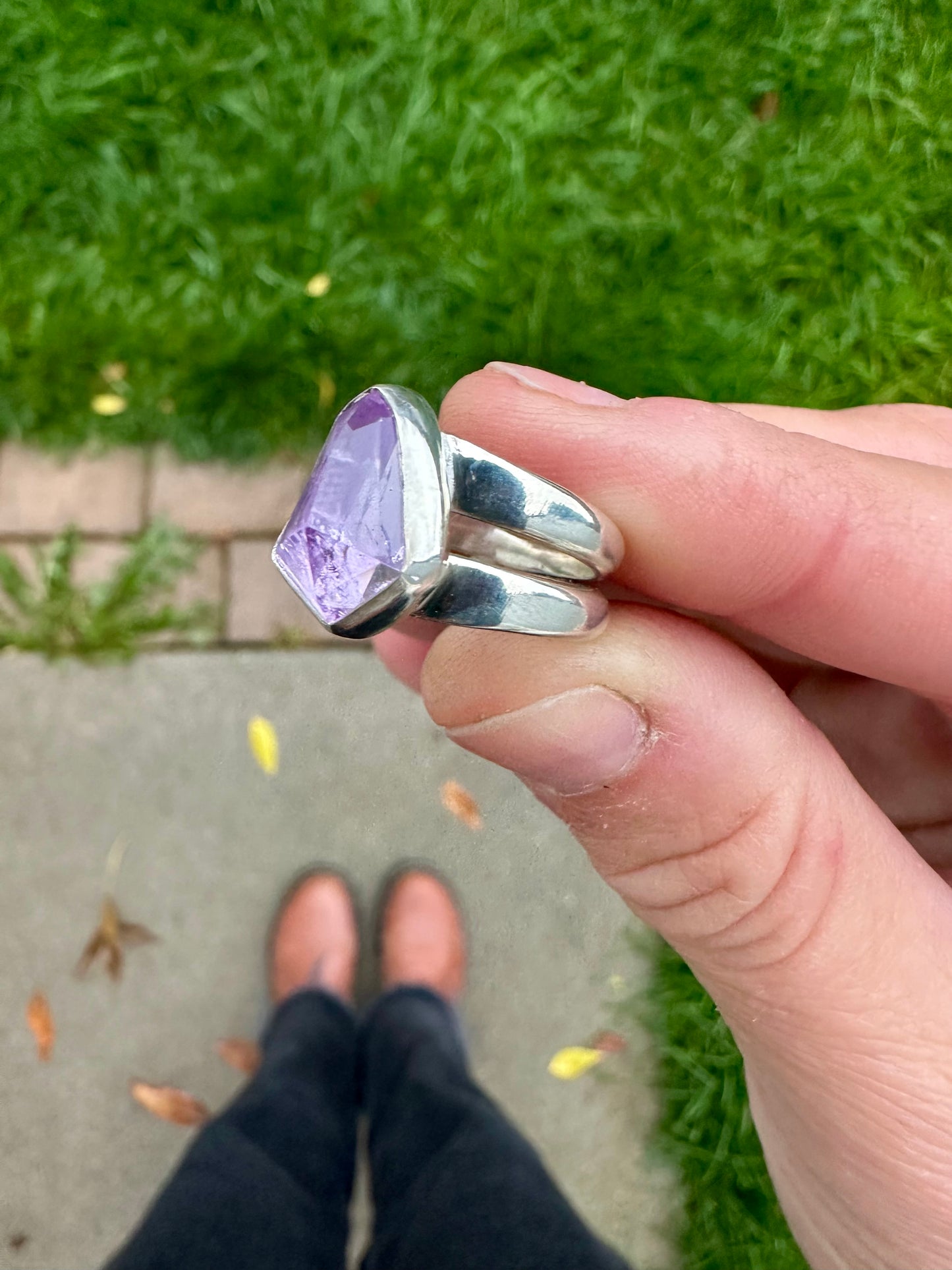 Double Take ring, amethyst (size 6.75-7)