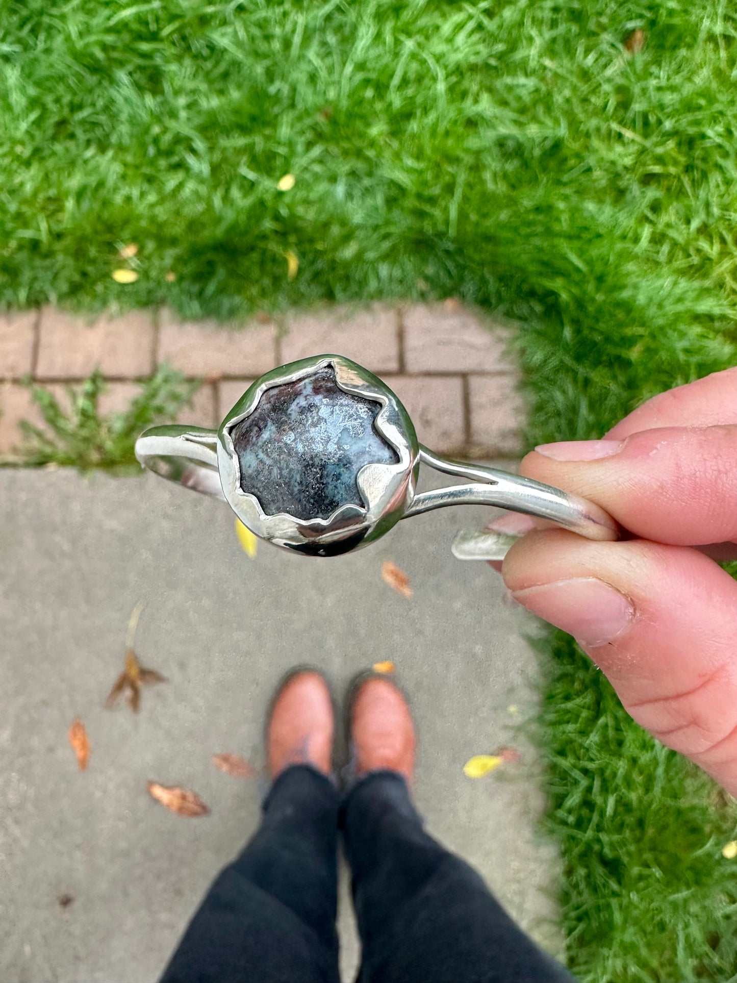 Chrysocolla • Hematite • Cuprite cuff