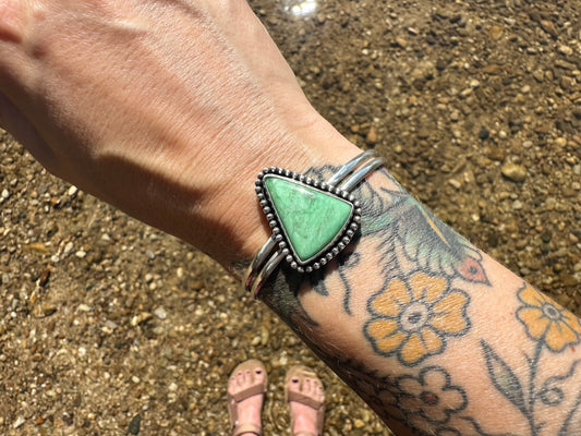 Green Utah Variscite double-band cuff